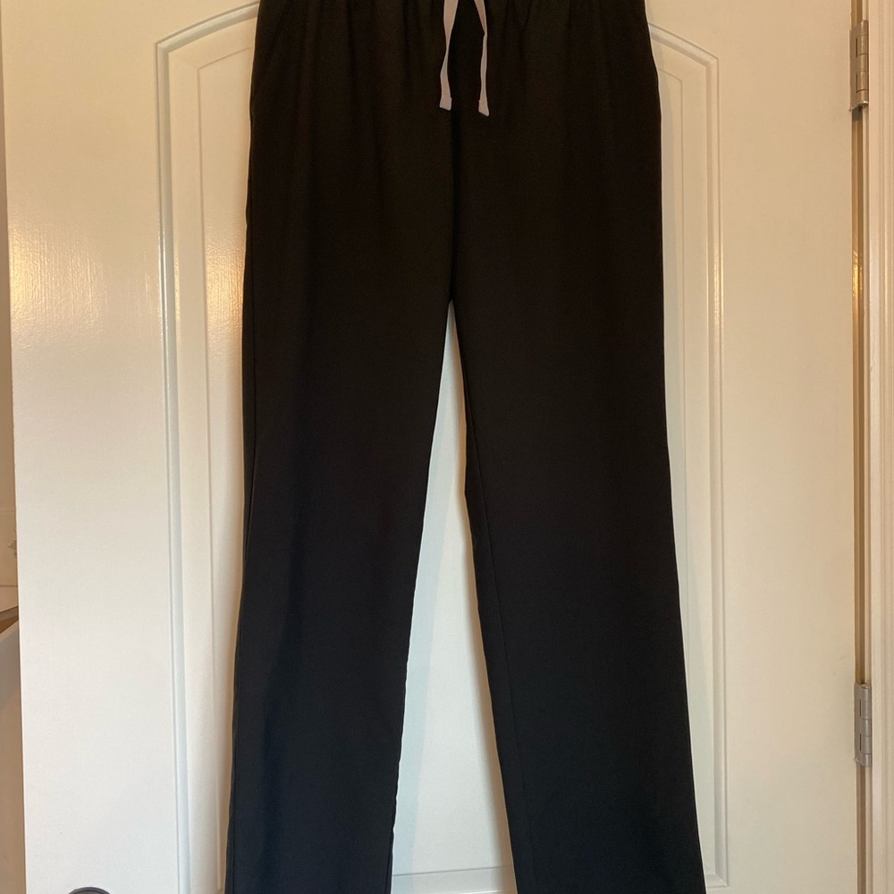 HP Black Women's Scrubs with White Drawstring